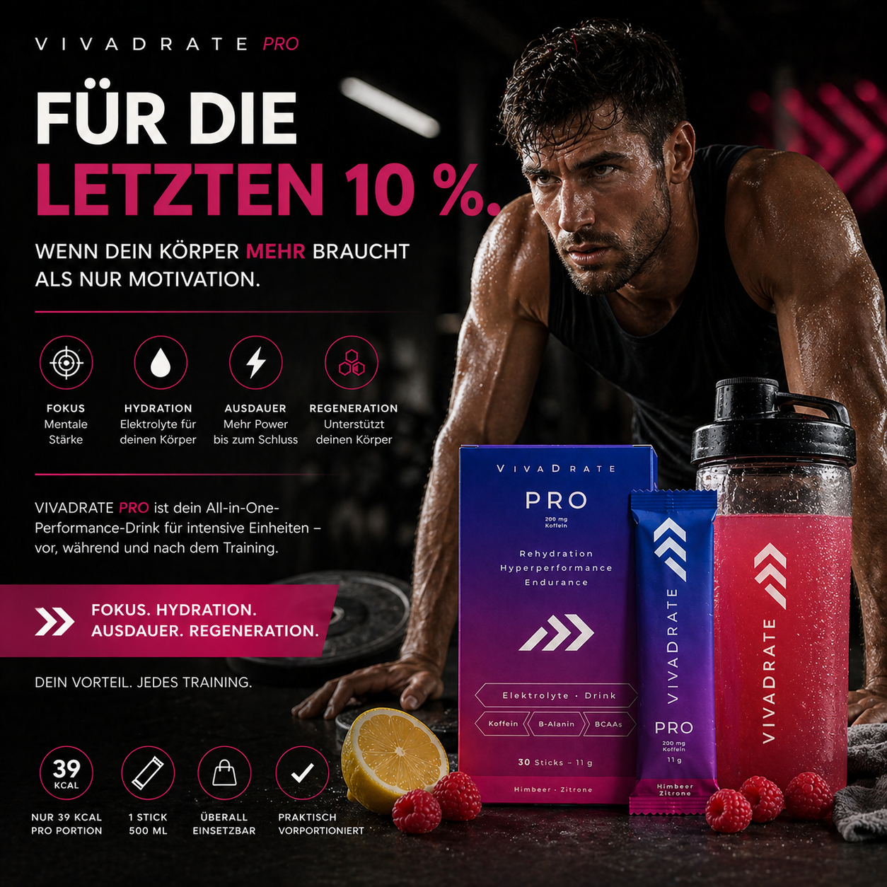 Probierpaket: 10x VivaDrate Pro Sticks
